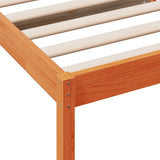 Day bed without mattress brown wax 80x200 cm solid pine wood