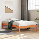 Day bed without mattress brown wax 80x200 cm solid pine wood