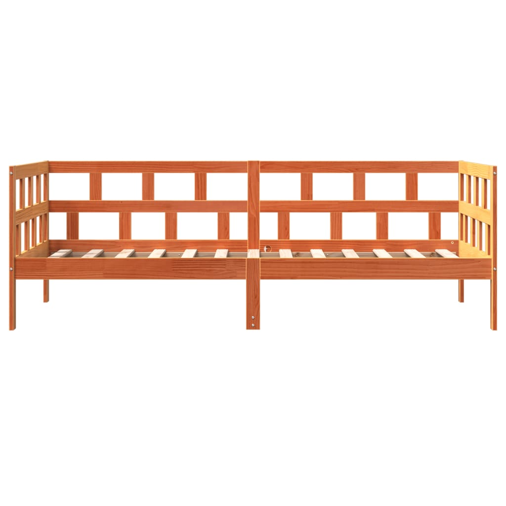 Lit de jour sans matelas cire marron 90x200 cm bois pin massif