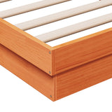 Cadre de lit à LED sans matelas 100x200 cm bois massif