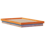 Cadre de lit à LED sans matelas 140x200 cm bois massif