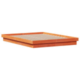 Cadre de lit à LED sans matelas 150x200 cm bois massif