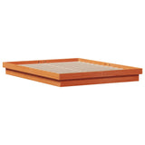 Cadre de lit à LED sans matelas 150x200 cm bois massif