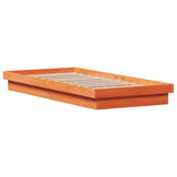 Cadre de lit à LED sans matelas 90x190 cm bois massif