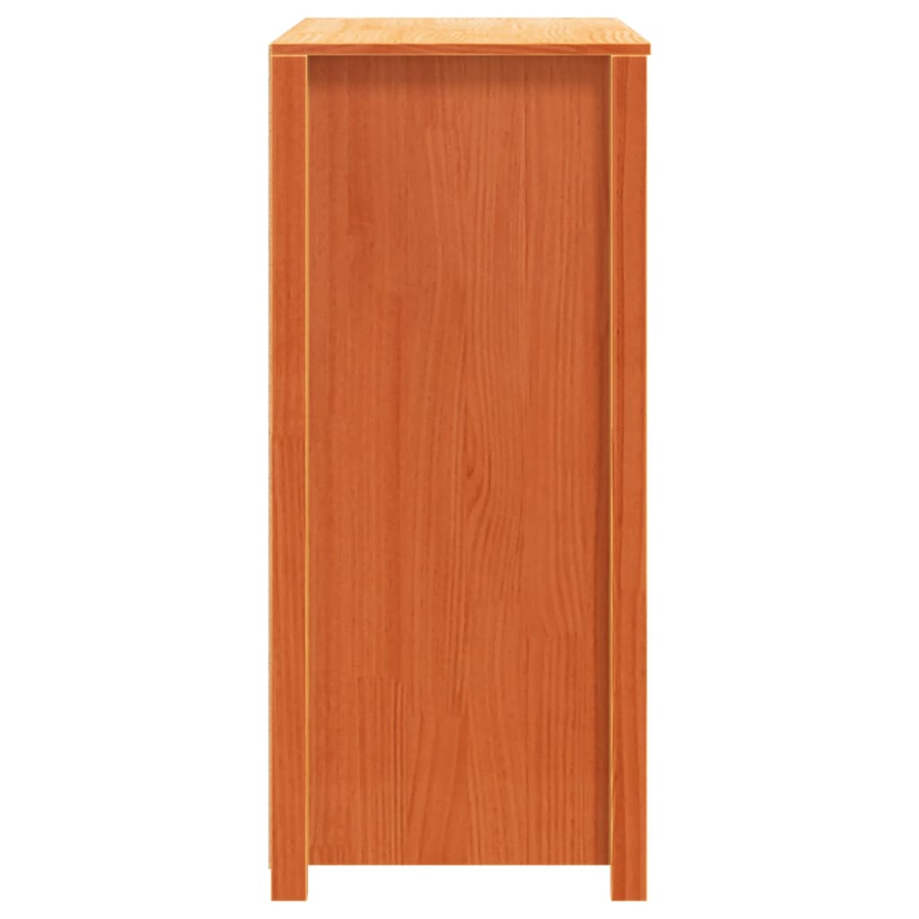 Brown wax side cabinet 100x40x90 cm solid pine wood