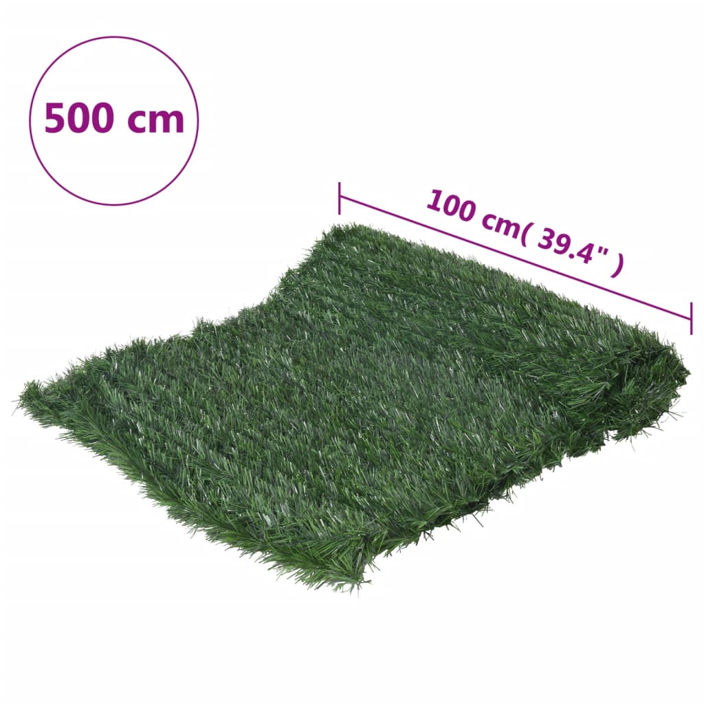 Green artificial grass fence 1x5 m