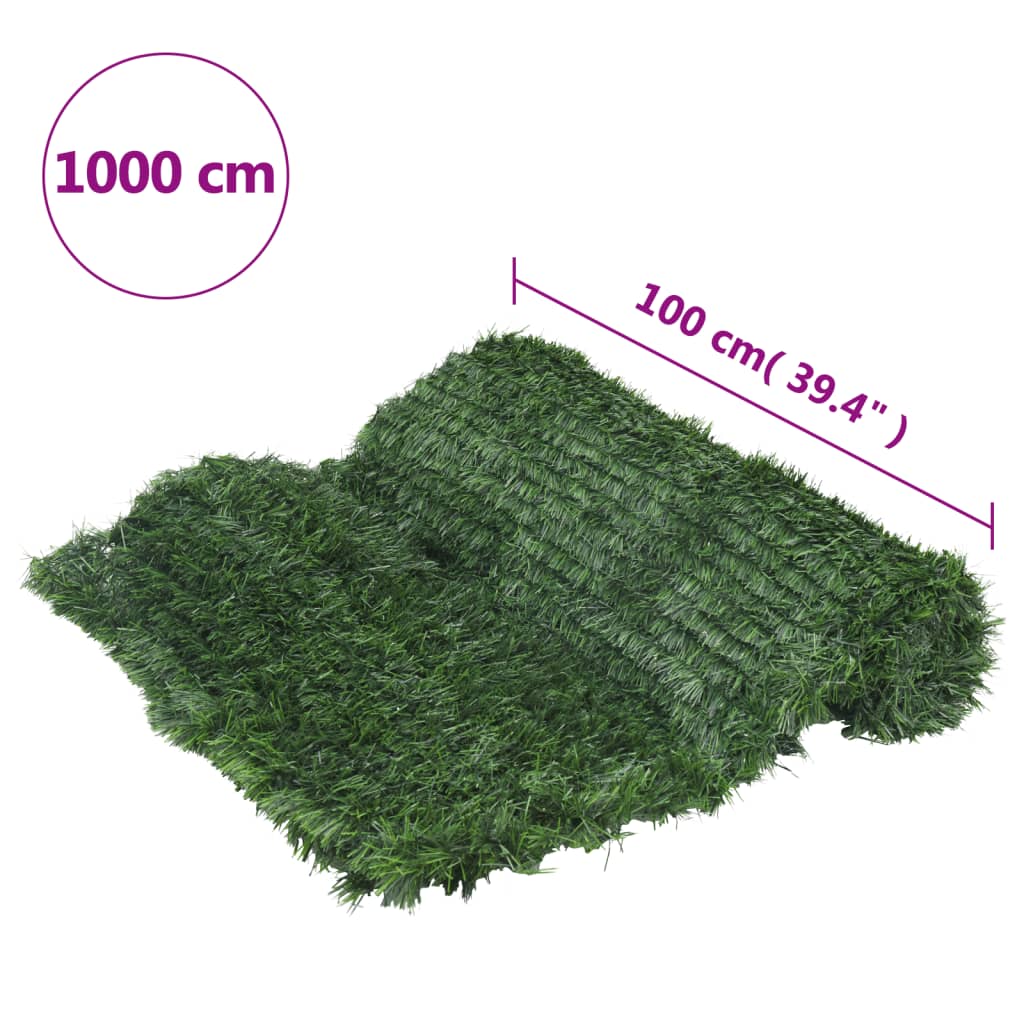 Green artificial grass fence 1x10 m