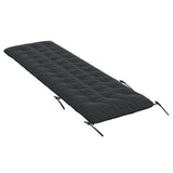 Coussin de chaise longue noir 160x50x10 cm similicuir daim