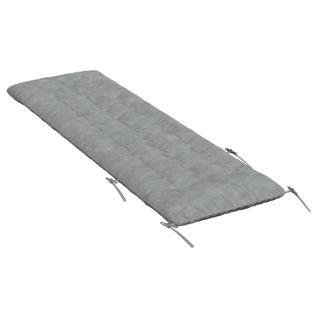 Coussin de chaise longue gris 160x50x10 cm similicuir daim