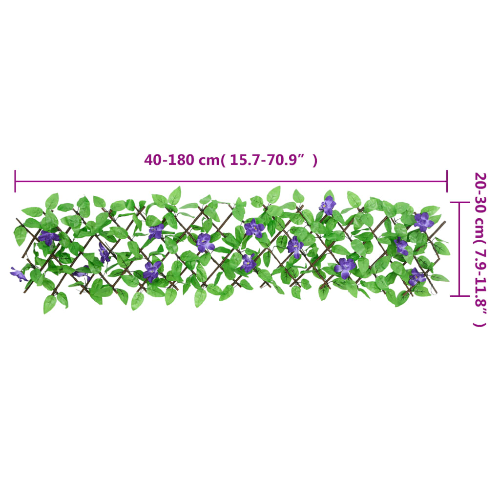 vidaXL Treillis de lierre artificiel extensible vert 180x20 cm
