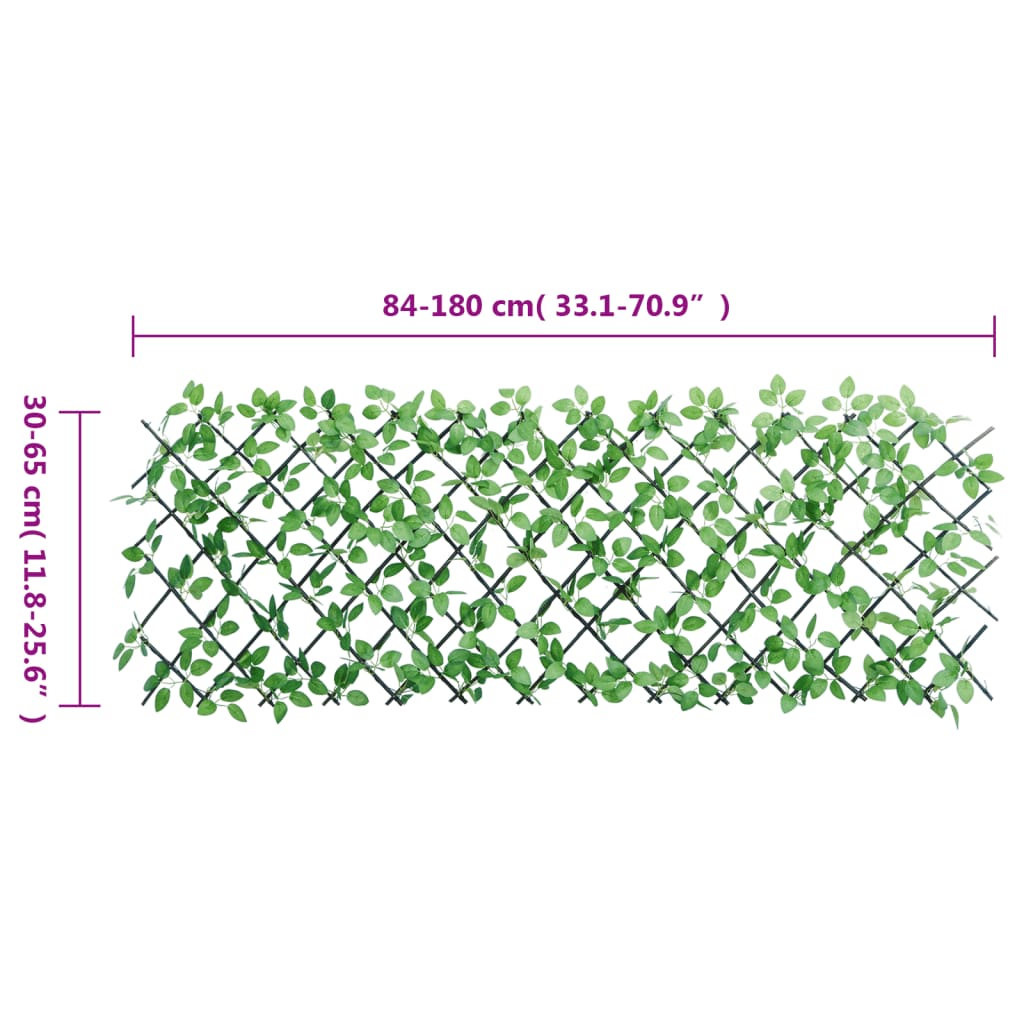 vidaXL Treillis de lierre artificiel extensible vert 180x65 cm