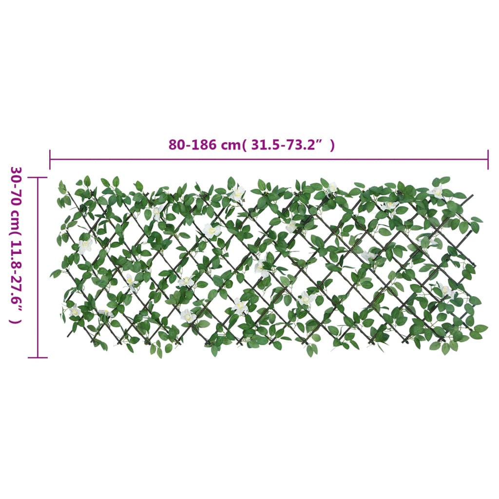 Treillis de lierre artificiel extensible vert 5 pcs 186x30 cm