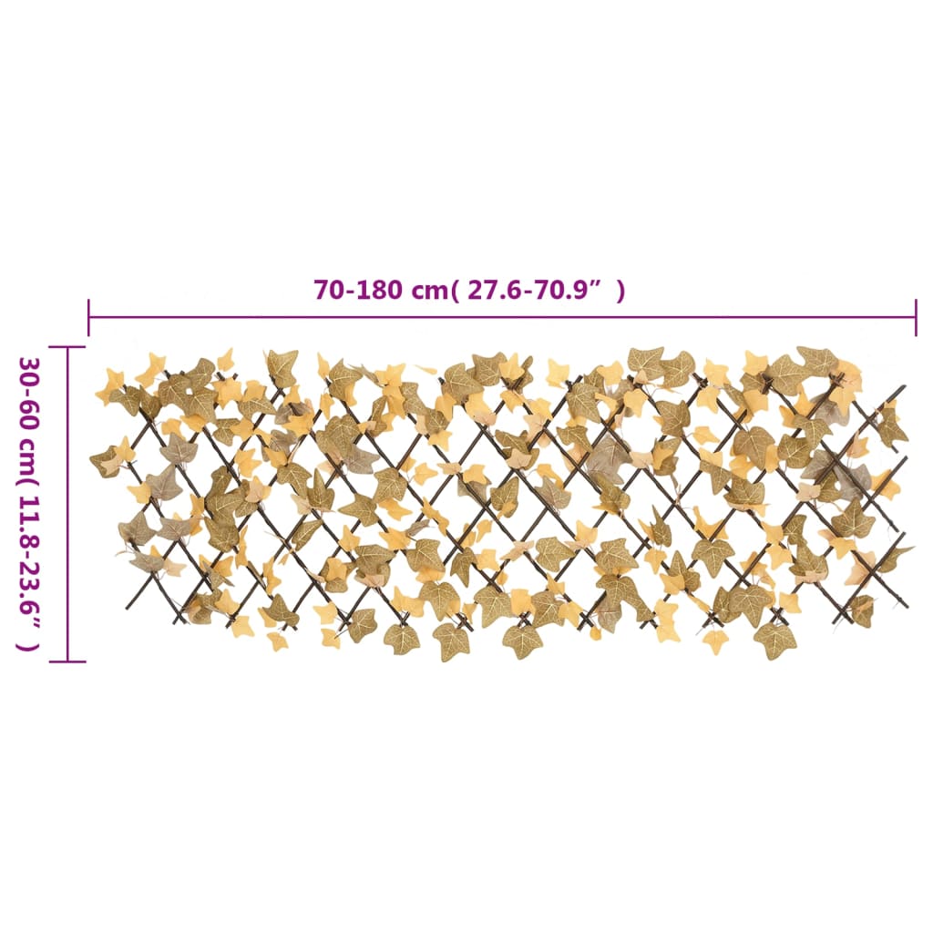 vidaXL Treillis de feuille d'érable artificiel extensible 5 pcs