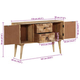 Buffet 110x30x70 cm bois massif de manguier