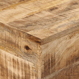 Konsolentisch 110x30x75 cm rohes massives Mangoholz und Eisen