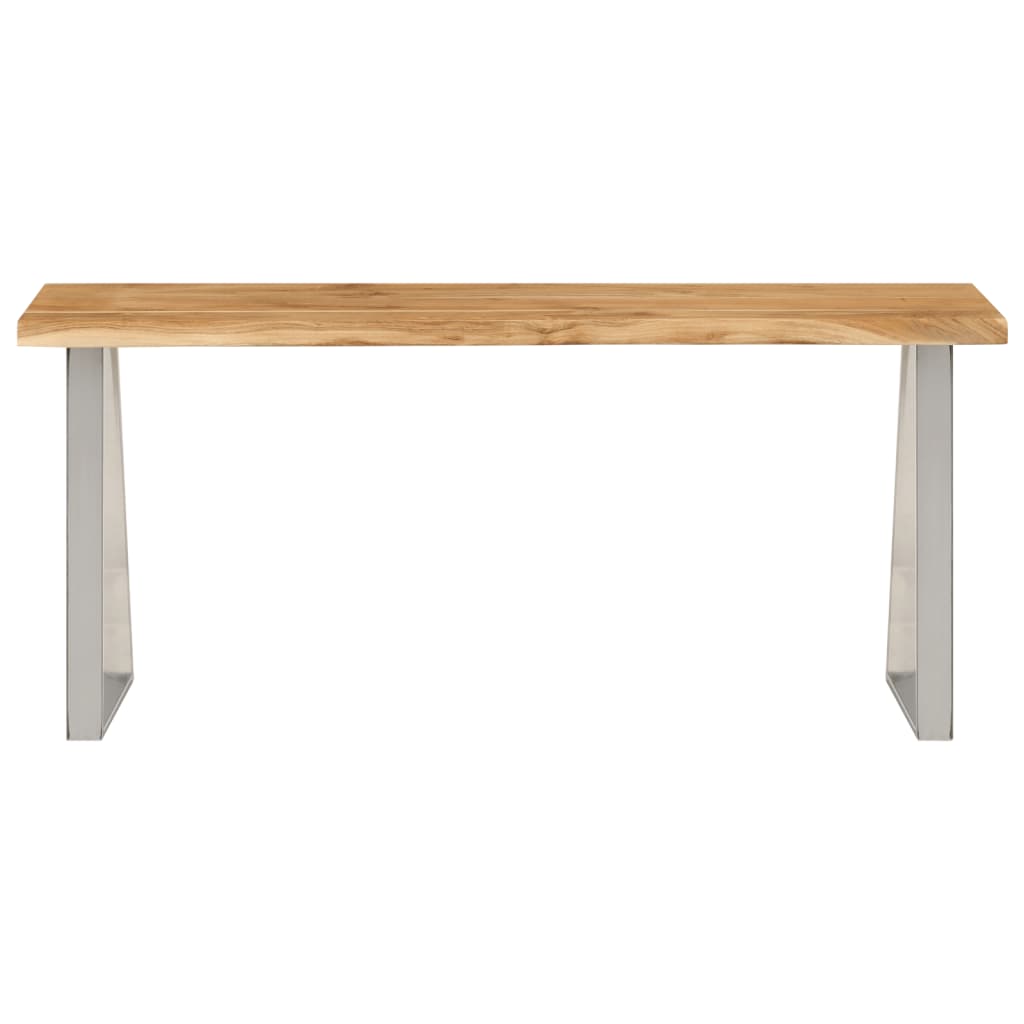 Banc avec bord vivant 105 cm bois d'acacia massif