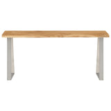 Banc avec bord vivant 105 cm bois d'acacia massif