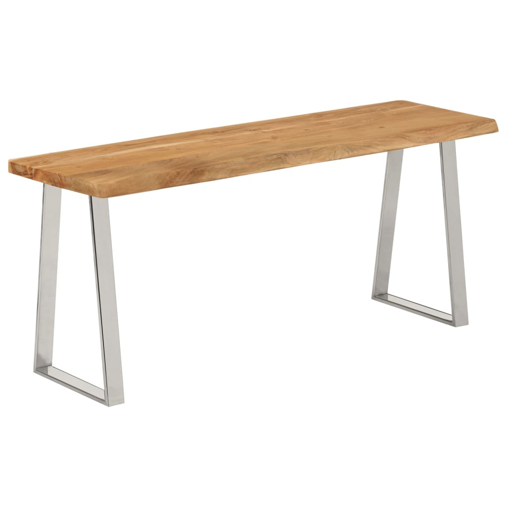 Banc avec bord vivant 105 cm bois d'acacia massif