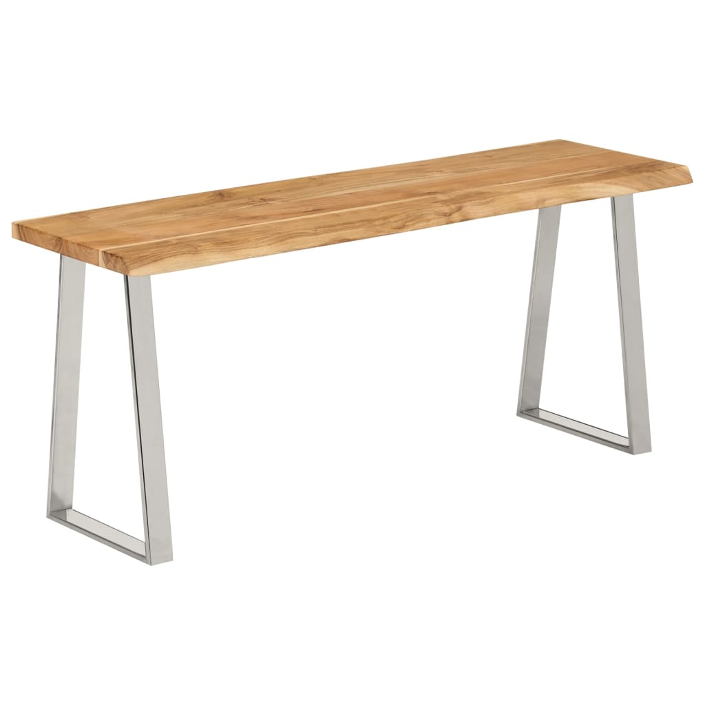 Banc avec bord vivant 105 cm bois d'acacia massif