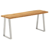 Banc avec bord vivant 105 cm bois d'acacia massif