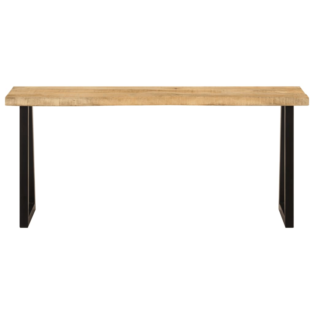 Banc avec bord vivant 105 cm bois de manguier massif