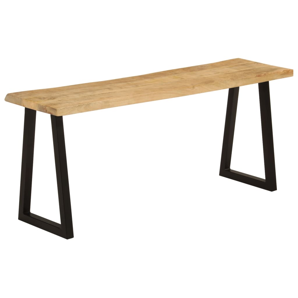 Banc avec bord vivant 105 cm bois de manguier massif