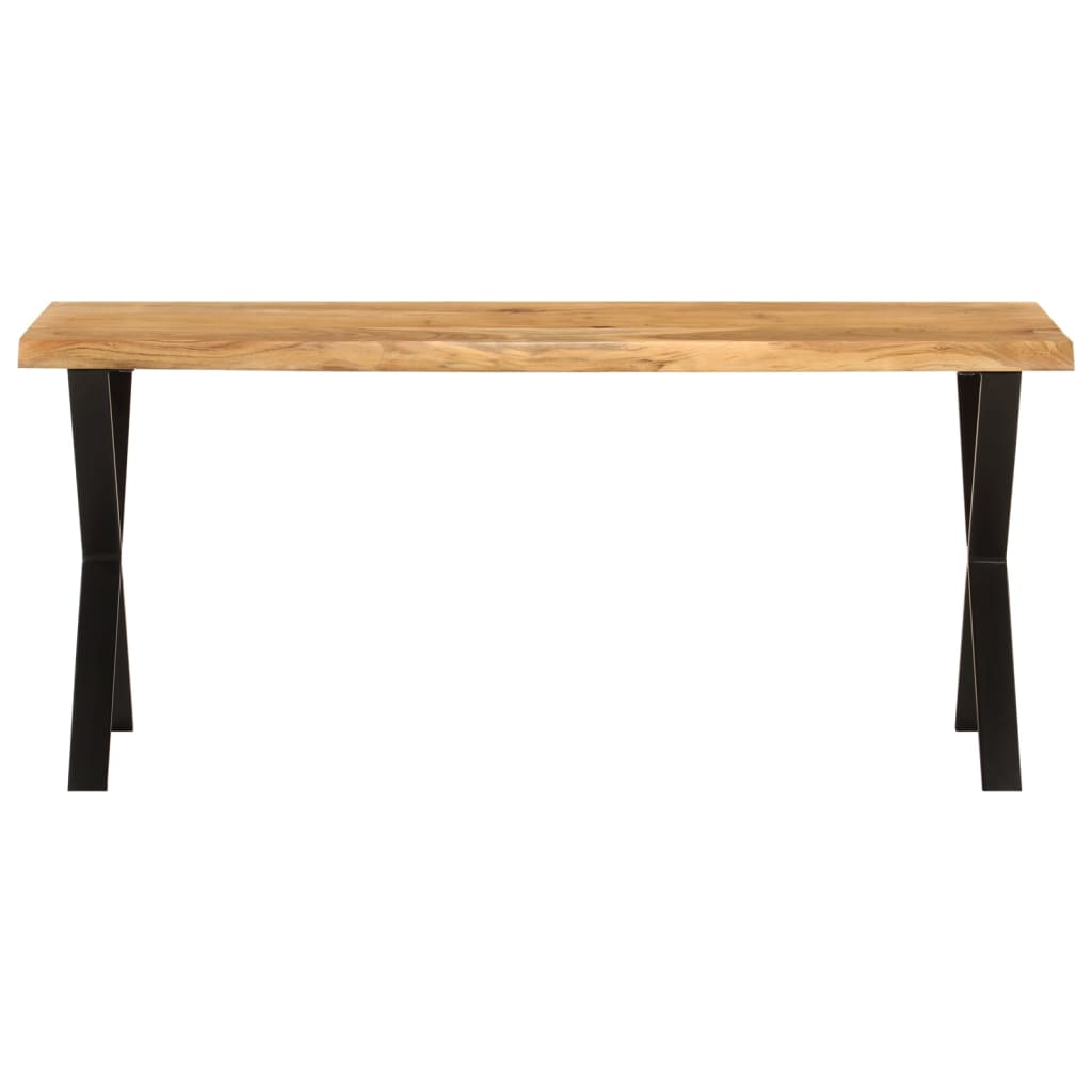 Banc avec bord vivant 105 cm bois d'acacia massif