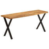 Banc avec bord vivant 105 cm bois d'acacia massif