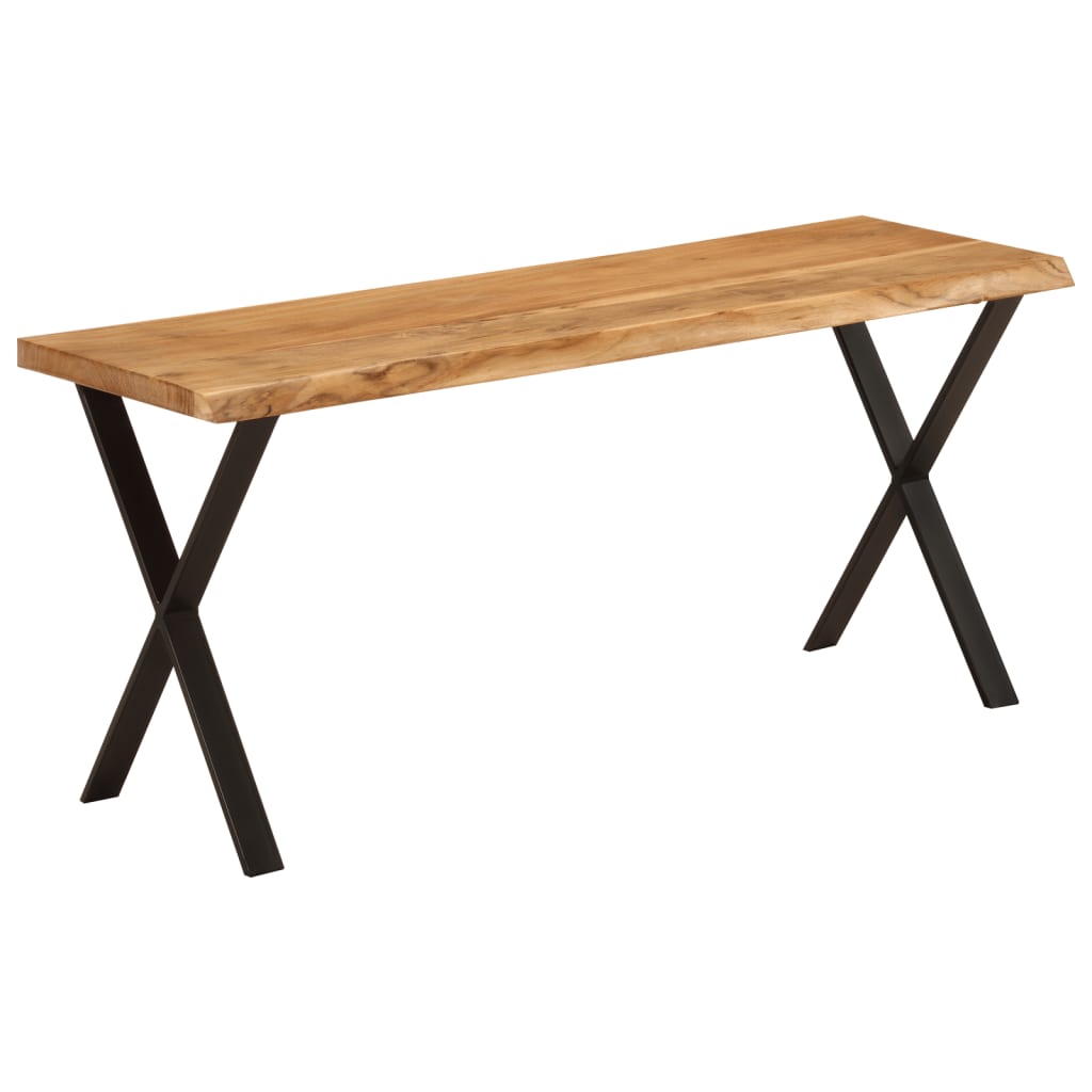 Banc avec bord vivant 105 cm bois d'acacia massif