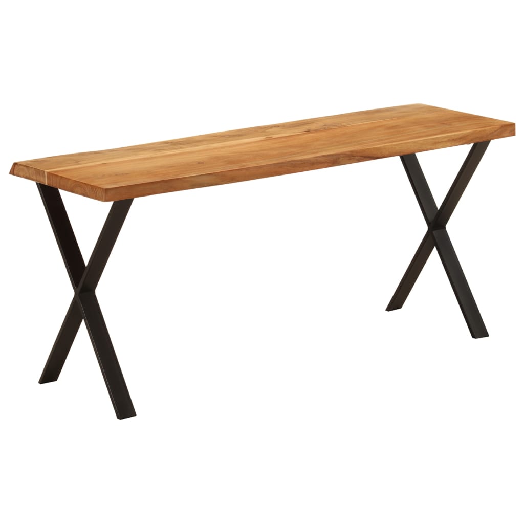 Banc avec bord vivant 105 cm bois d'acacia massif