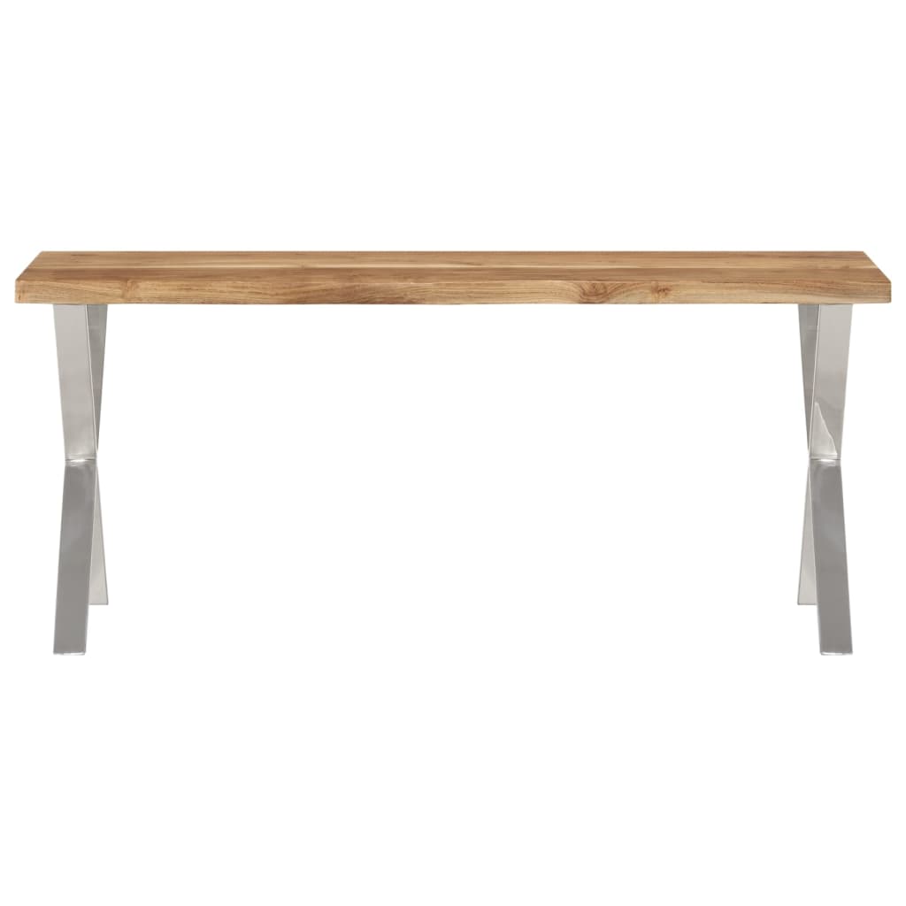 Banc avec bord vivant 105 cm bois d'acacia massif