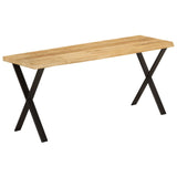 Banc avec bord vivant 105 cm bois de manguier massif