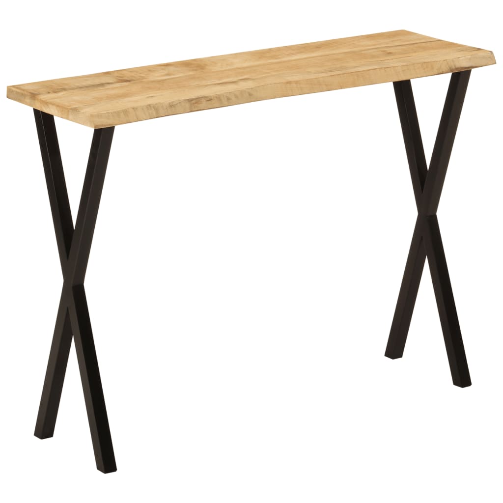 Table console à live edge 105x33x76 cm bois de manguier massif