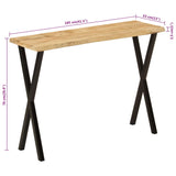 Table console à live edge 105x33x76 cm bois de manguier massif