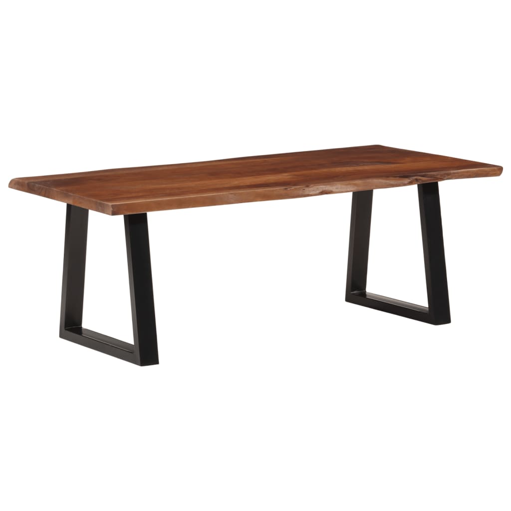 Table basse marron miel 110x55x40 cm bois massif d'acacia