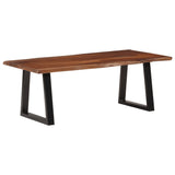 Table basse marron miel 110x55x40 cm bois massif d'acacia