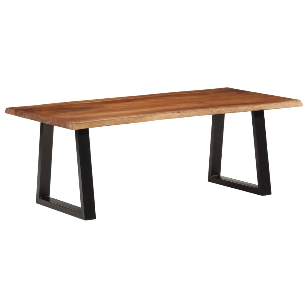 Table basse marron miel 110x55x40 cm bois massif d'acacia