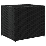 Planters 2 pcs black 36x30x32 cm woven resin