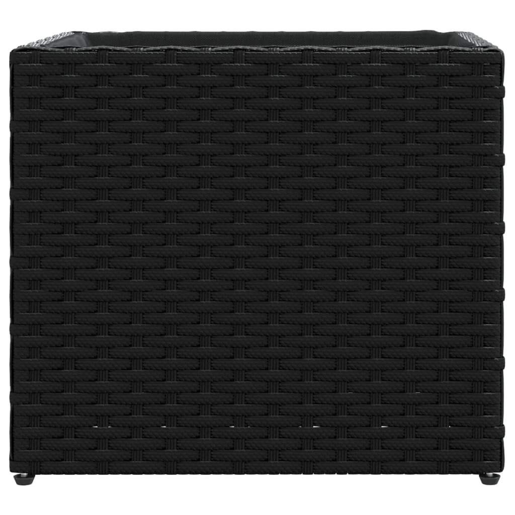 Planters 2 pcs black 36x30x32 cm woven resin