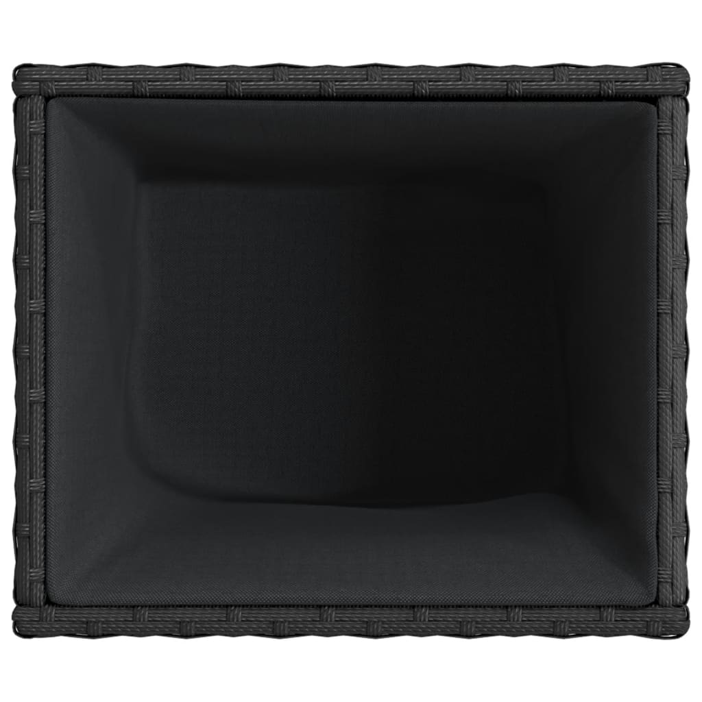 Jardinières 2 pcs noir 36x30x32 cm résine tressée