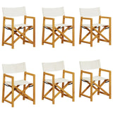 Chaises de jardin pliables lot de 6 blanc crème tissu