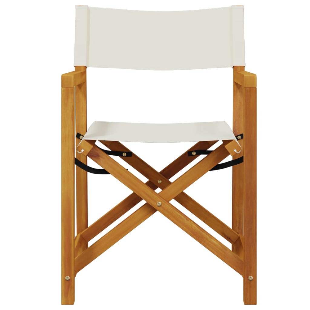 Chaises de jardin pliables lot de 8 blanc crème tissu