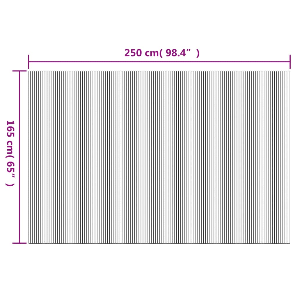 Cloison de séparation marron 165x250 cm bambou