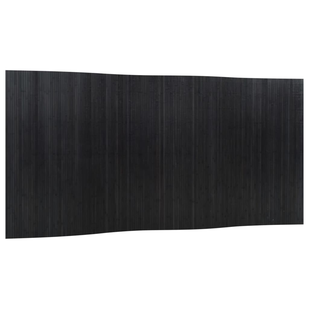 Black partition wall 165x400 cm bamboo