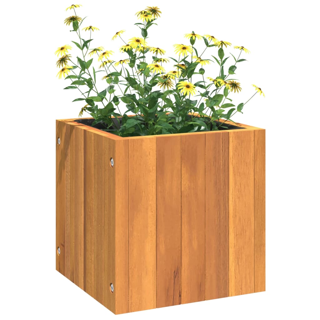 Jardinière 25x25x25 cm bois massif d'acacia