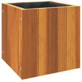 Jardinière 25x25x25 cm bois massif d'acacia