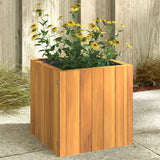 Jardinière 25x25x25 cm bois massif d'acacia