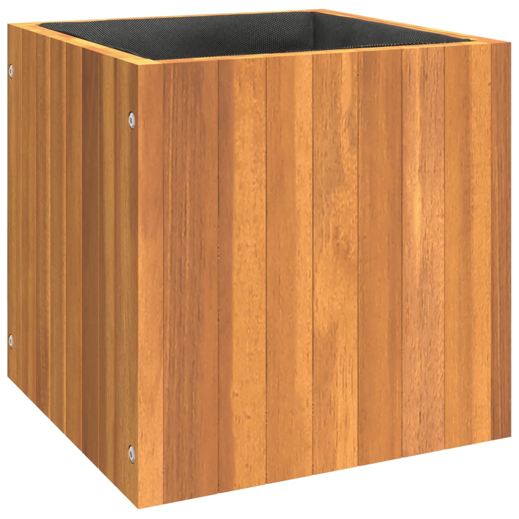 Planter 35x35x35 cm solid acacia wood