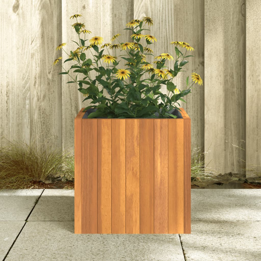 Jardinière 35x35x35 cm bois massif d'acacia