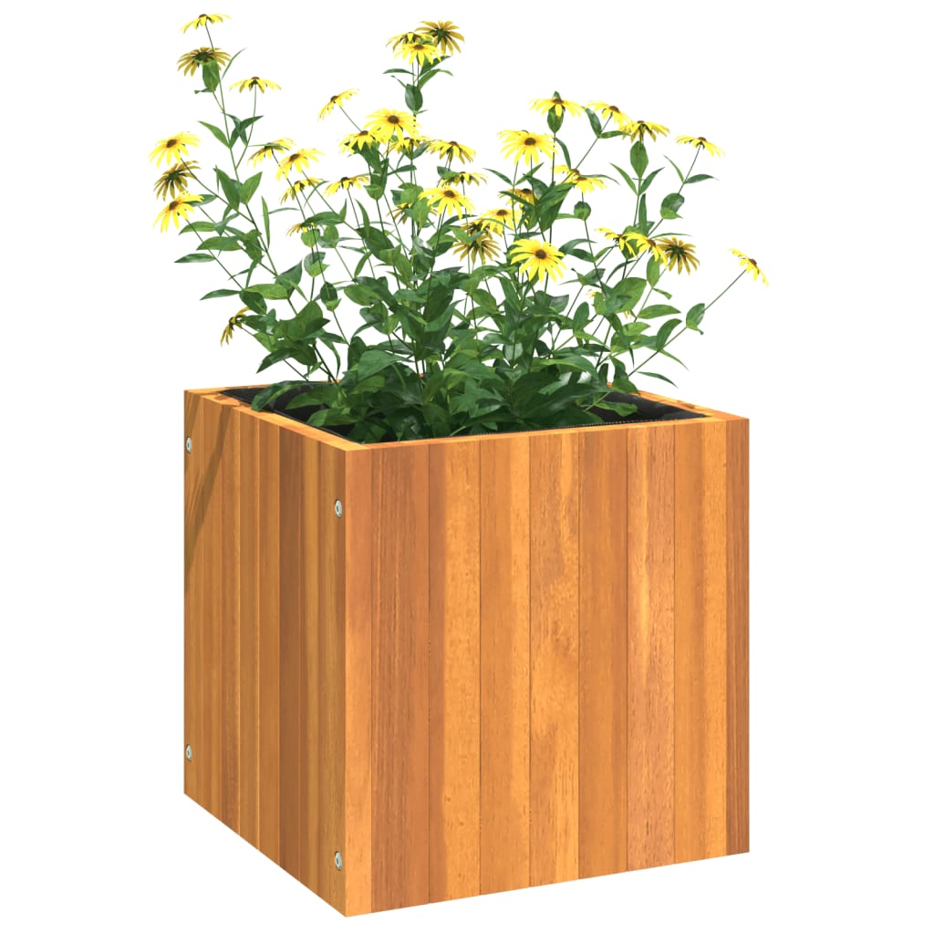 Planter 35x35x35 cm solid acacia wood